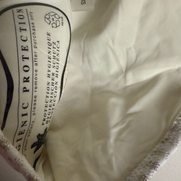 Solid & Striped Melissa One Piece Swimsuit White Metallic Lurex Gingham Size XS - Picture 14 of 14